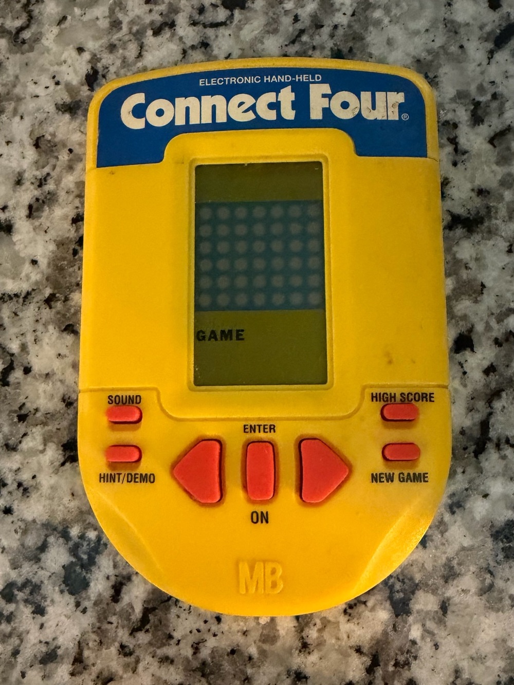 Connect Four Electronic Handheld Game - Yellow